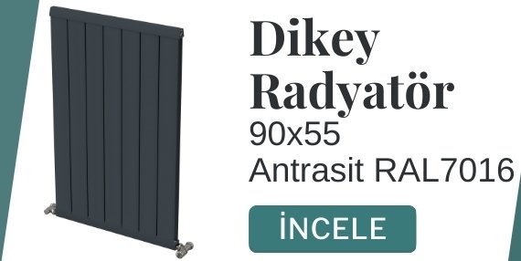 Antrasit Renk Dikey Radyatör